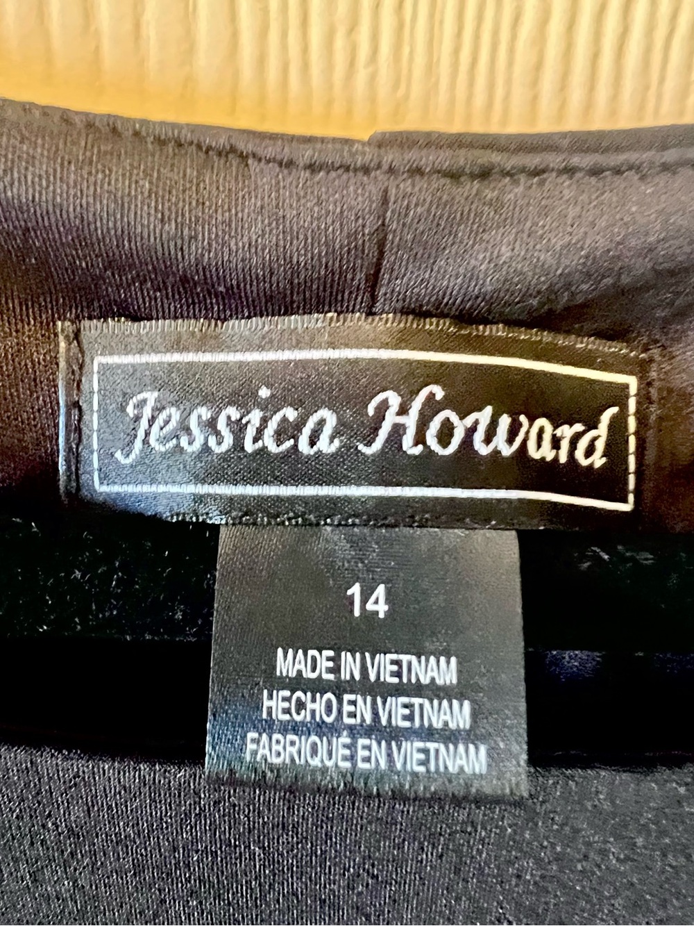 Jessica Howard Black Ruffle Cocktail Dress Size 14 Elegant Flutter Sleeve Sheath - Picture 5 of 10
